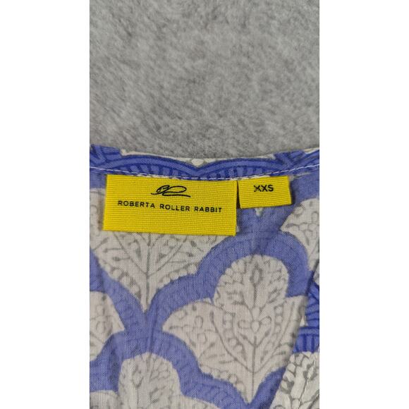 Roberta Roller Rabbit Women Top XXS Tunic Floral Medallion Vented Lightweight - Picture 5 of 9